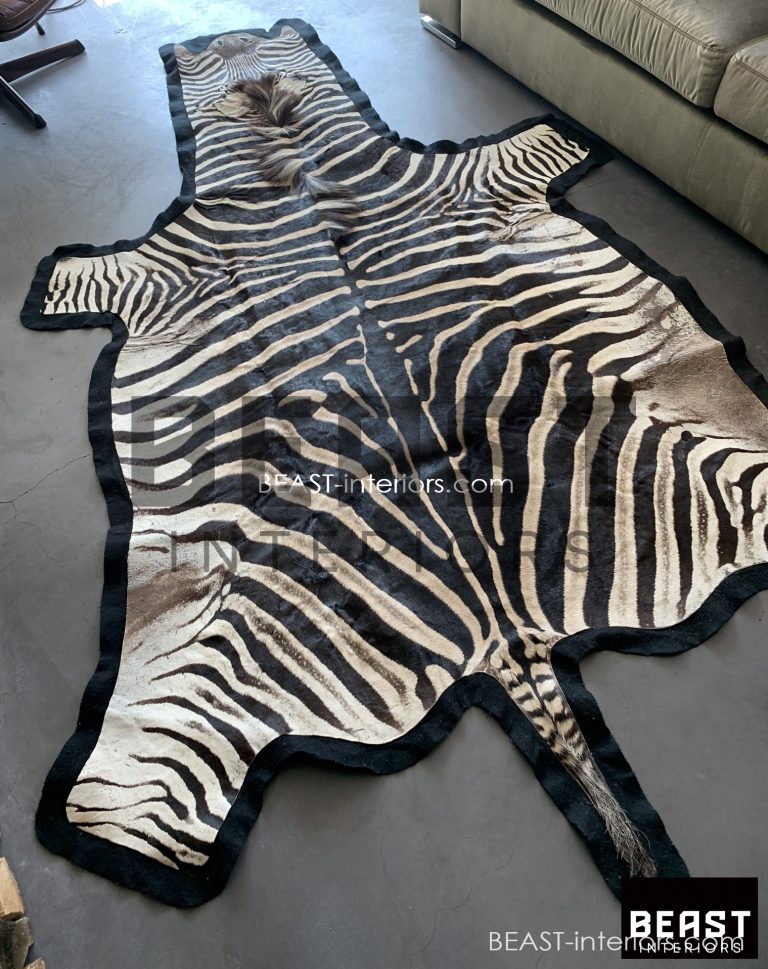 Beautiful zebra skin finished with thick felt.