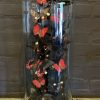 Special antique bell jar filled with blue butterflies