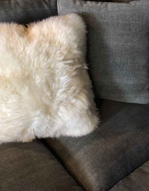 High-quality cushions made of sheepskin