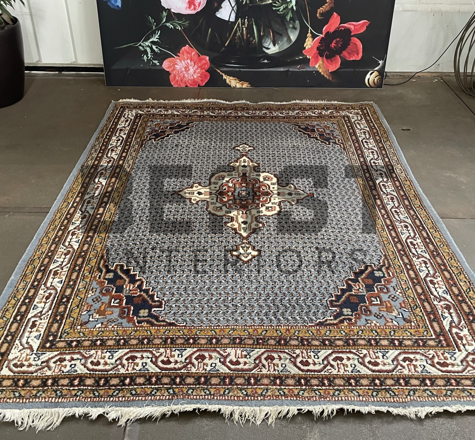 Dinkarville Interactie Varen Mooie vintage kostbare origineel fraaie handgeknoopt sarouk mir perzisch  tapijt - BEAST Interiors