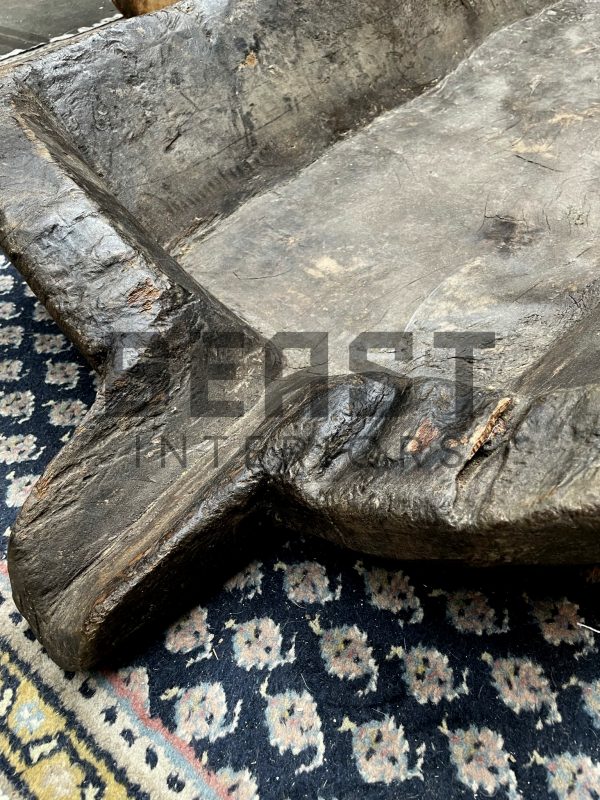 Grote antieke houten olijf bak