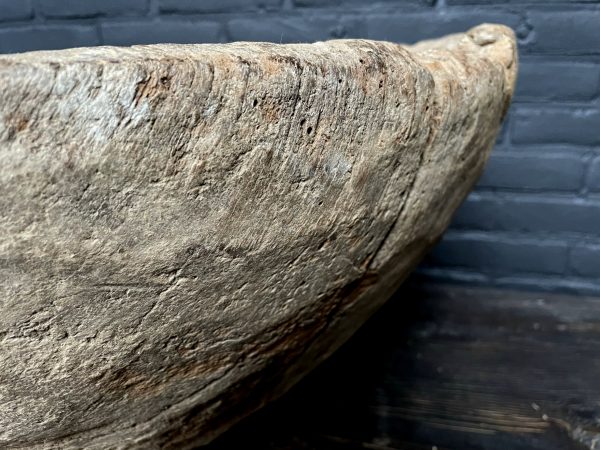 Antieke handgemaakte houten schaal XXL.