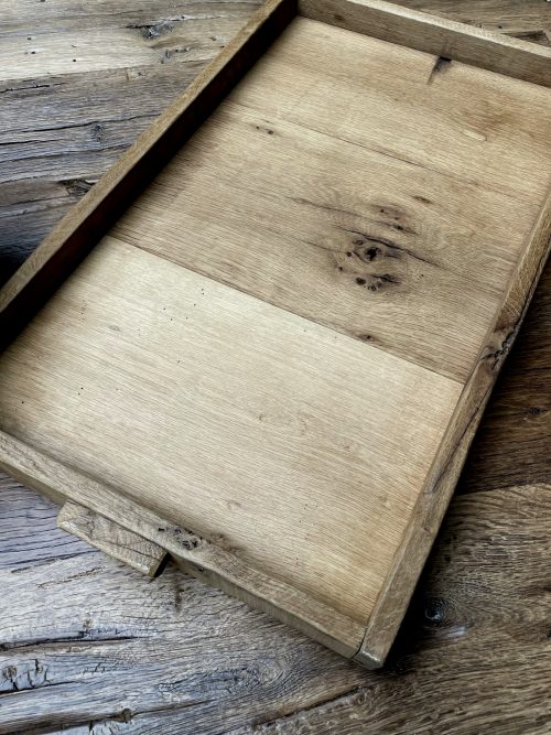 Handgemaakte houten dienblad