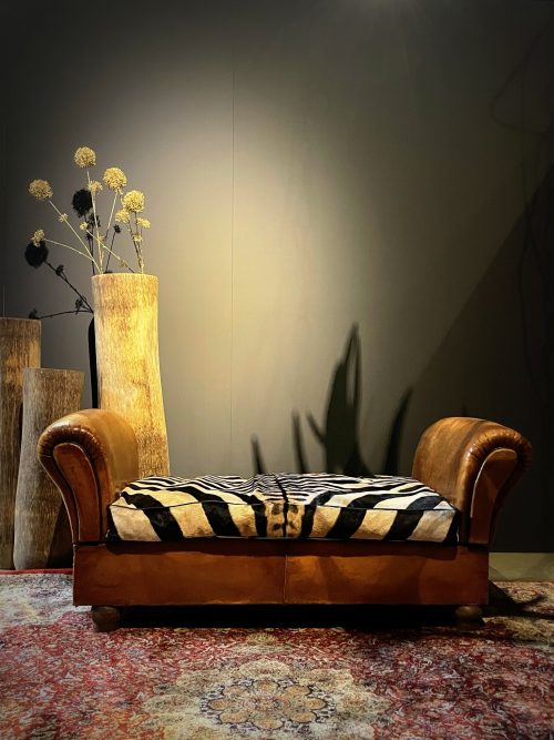 Antieke zebra Chaise lounge
