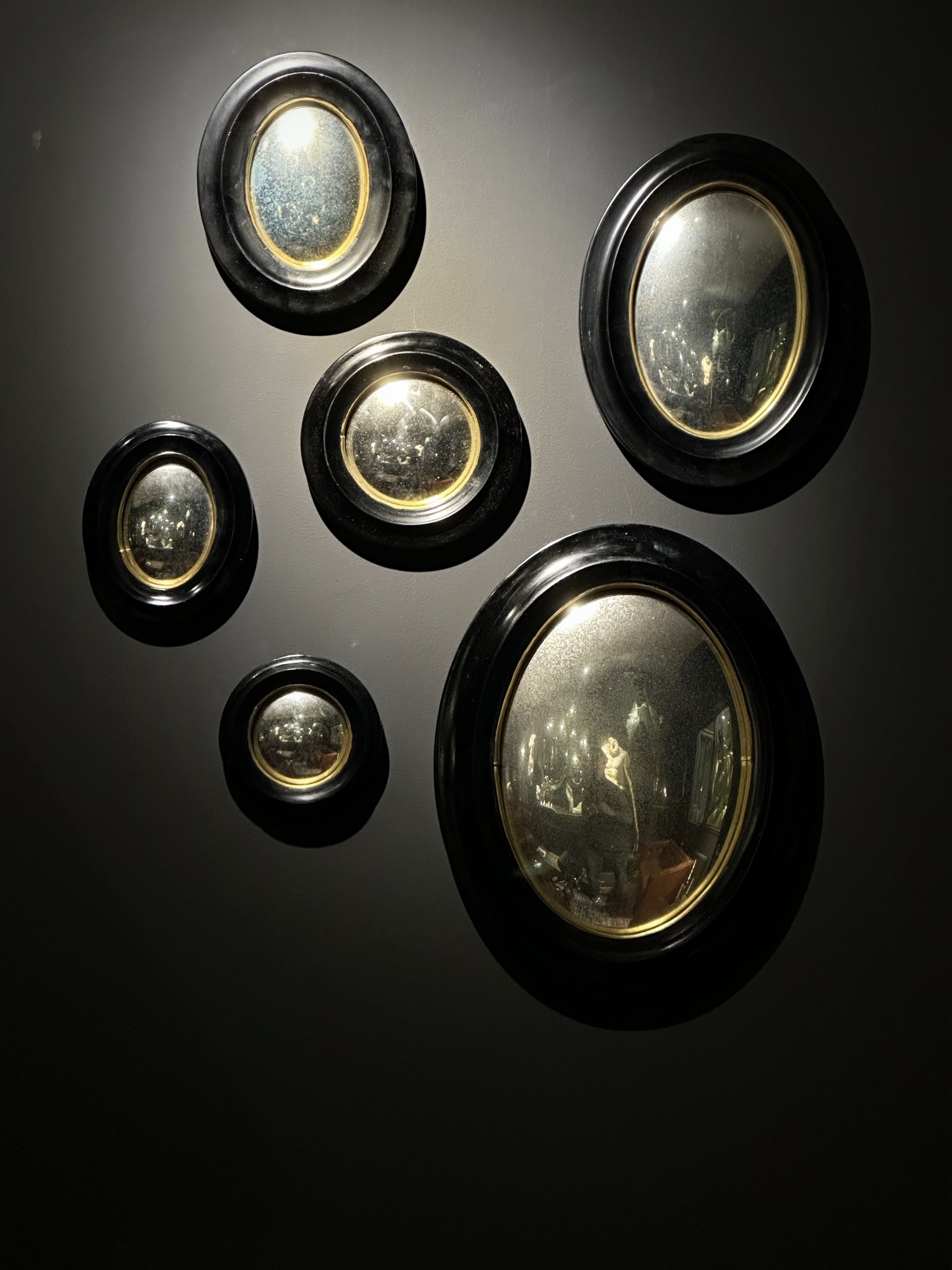 Set van 6 bolle spiegels