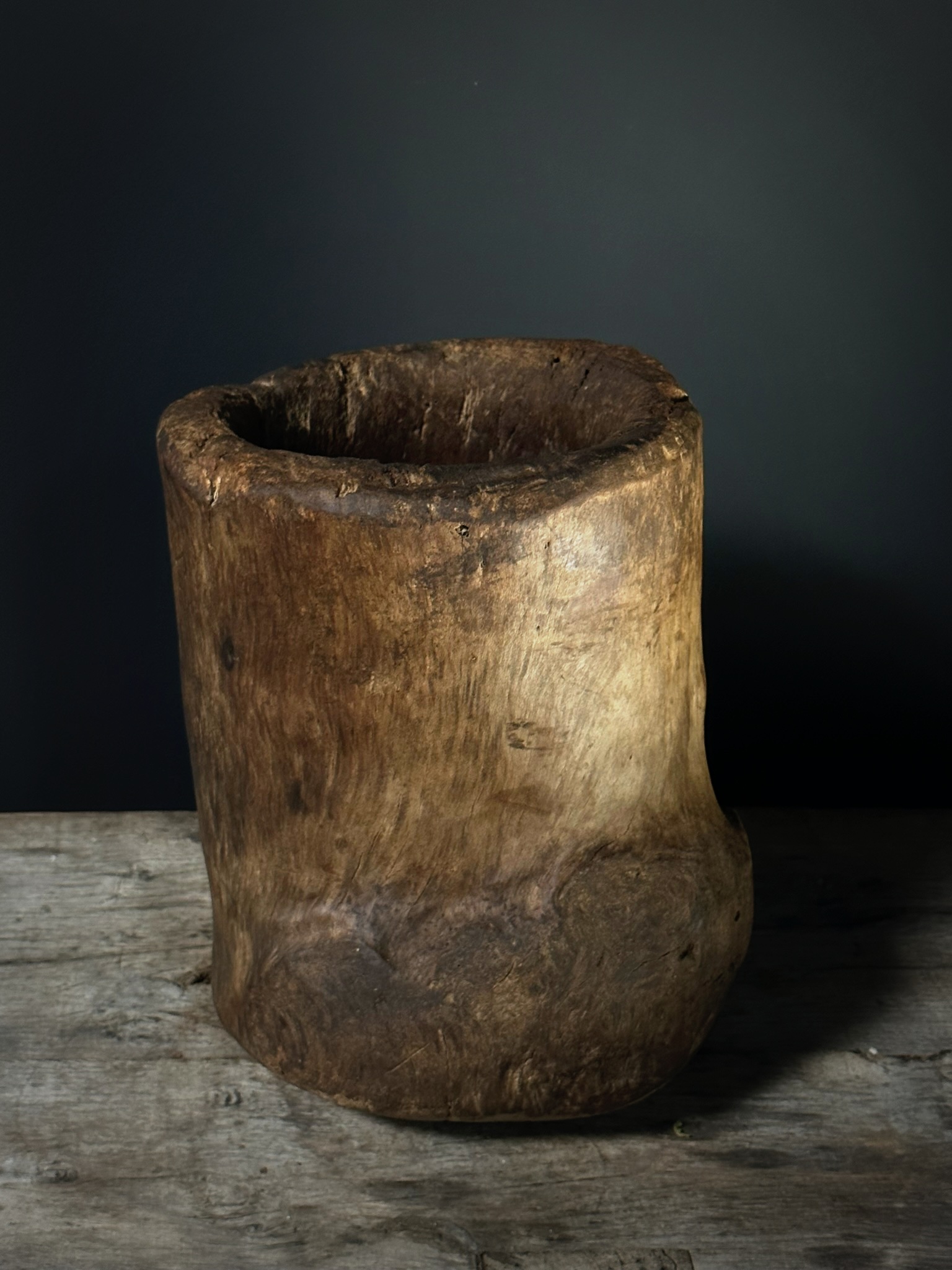 Antieke houten pot