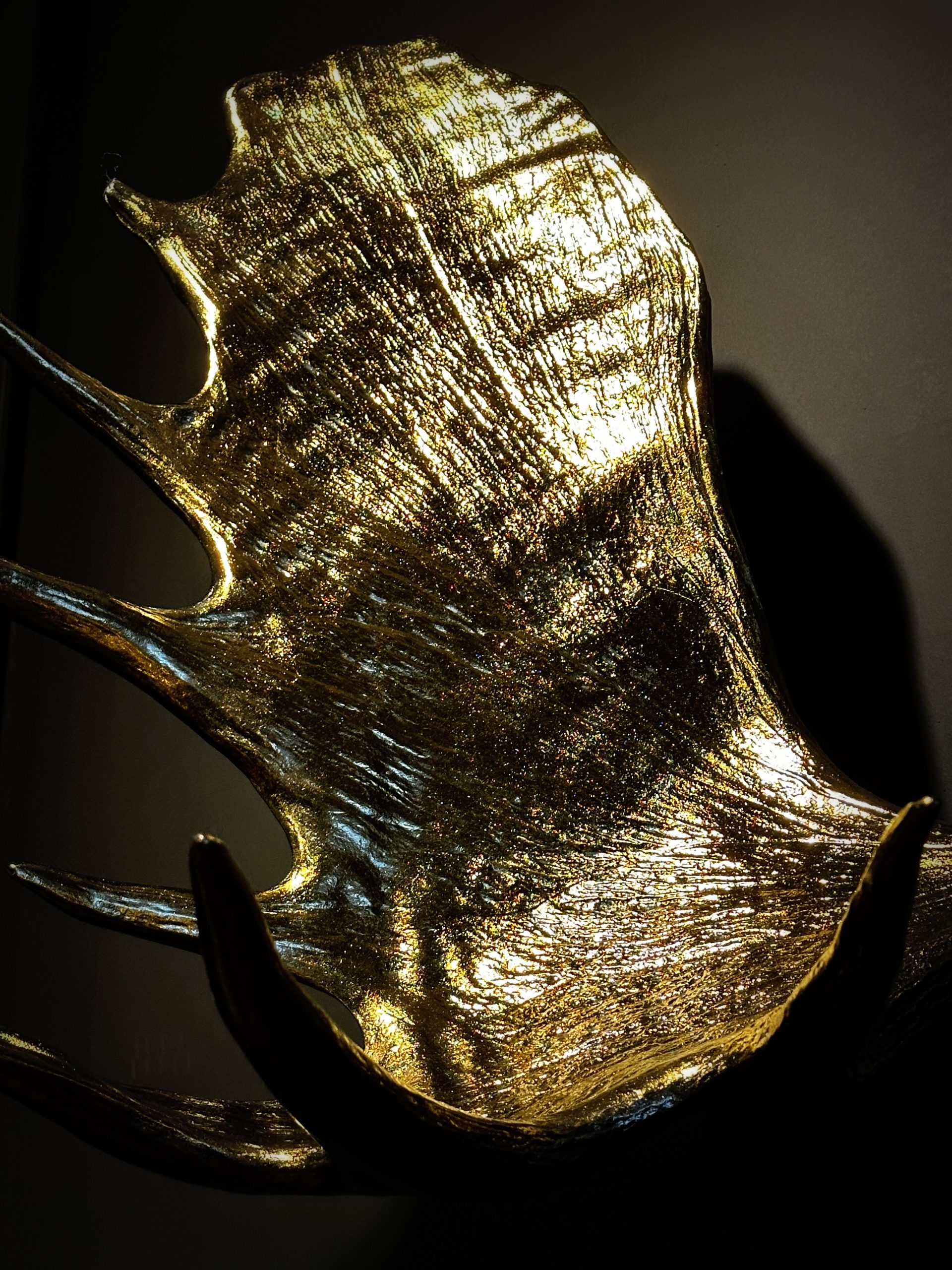 Brons gemetalliseerde schedel van Canadese Eland